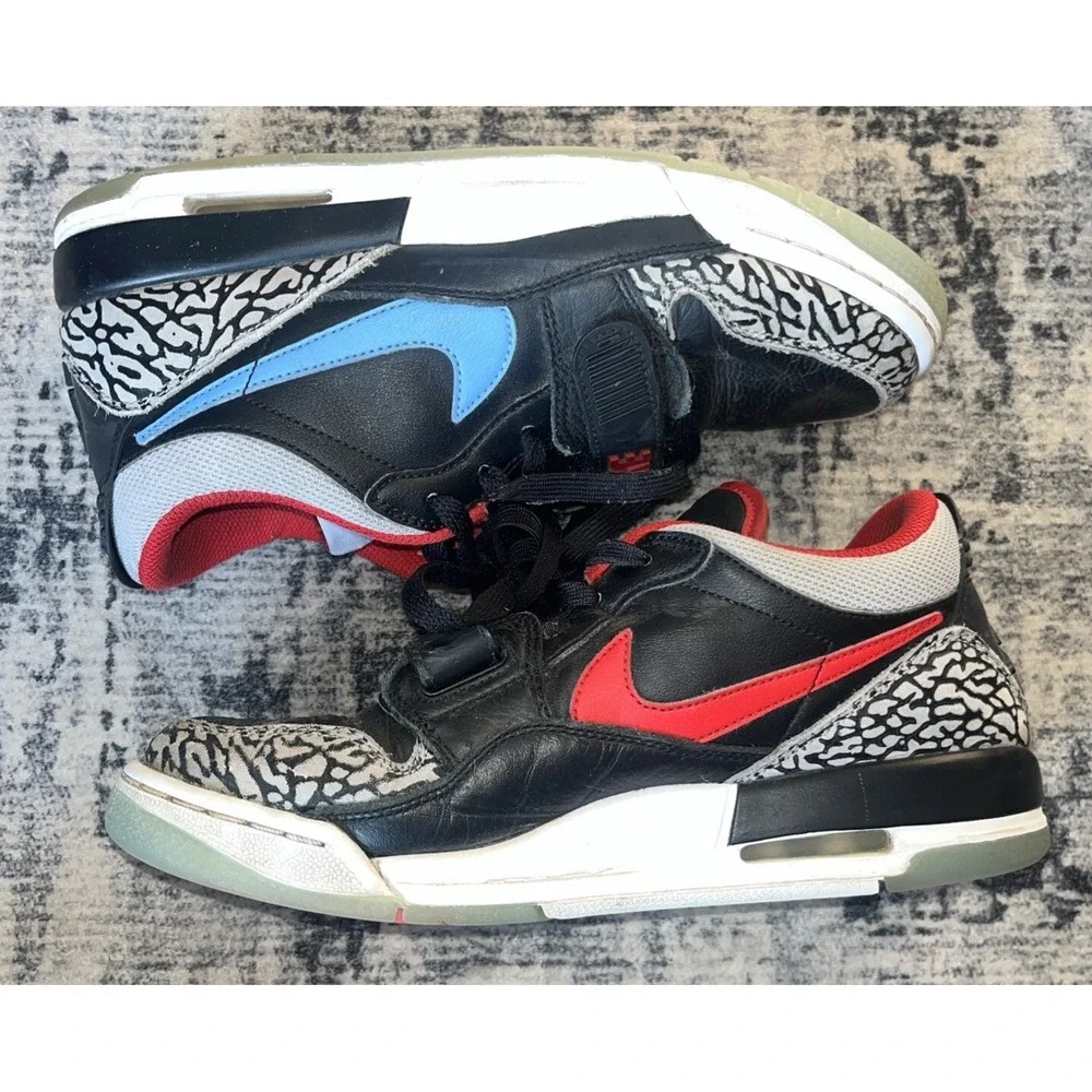 Nike Air Jordan Legacy 312 Low GS Y7 Chicago Flag Black‎ Blue Cement CD9054-004